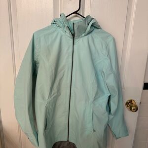Marmot Mint Green Lea Hooded Rain Jacket Large